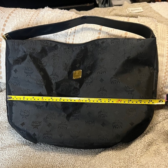 Vintage MCM Black Nylon Monogram Shoulder Bag - Picture 12 of 14